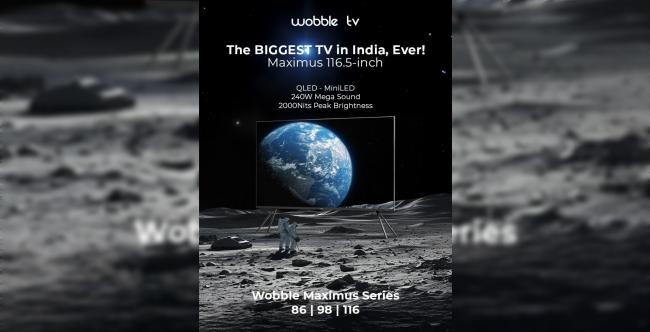 Индийский бренд Wobble представил гигантский телевизор Maximus Series